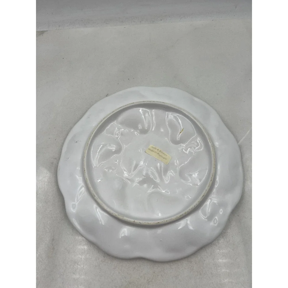 Neto & Gomes Oyster Plate White Ceramic Starfish Center 6-Well Server Portugal - Picture 7 of 11